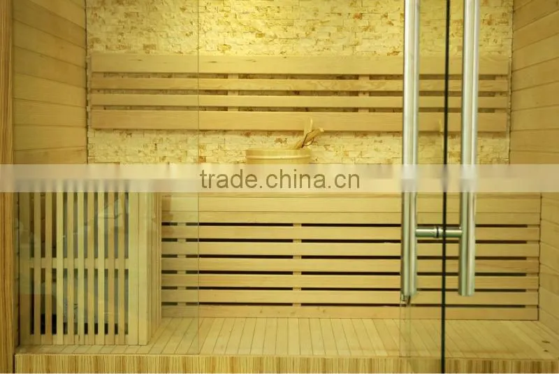 6 person Luxury hemlock crystal stone sauna room (SMT-041LHT)
