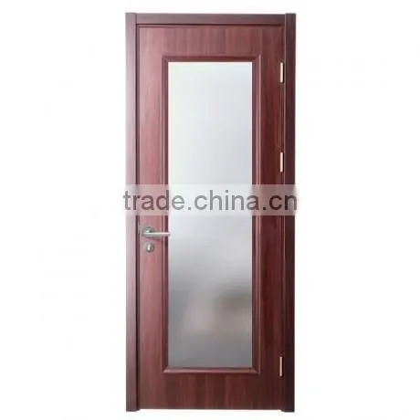 Wooden Doors Design Modern Melamine Glass Interior Door