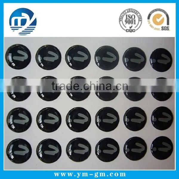 high quality 3D self adhesive transperent dome sticker