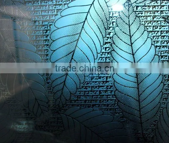 5mm acid etched glass/pattern glass/ deep acid etched glass