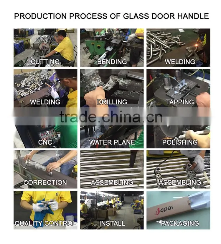 Epai brand new design stainless steel security door handle with lock