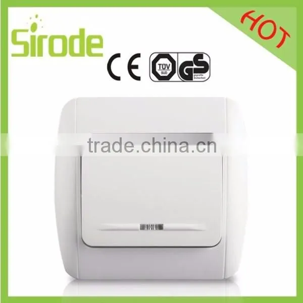 Canton Fair EUro Standard ABS/PC/Metal livolo electric material wall led light Switch with LED light