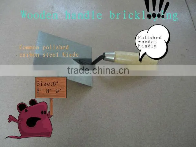 hot!Wooden handle bricklaying tools,carbon steel blade ,construction tools