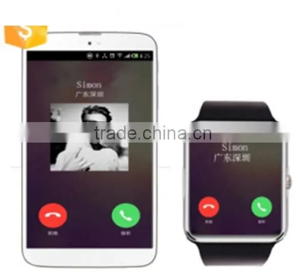 2016 Most fashionable multifunctional metal plating 1.54 inch MTK6261 GT08 smart watch for androit phone
