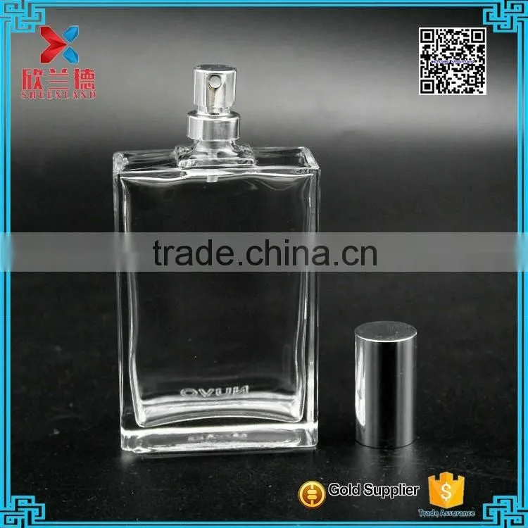 wholesale 100ml 3 oz glass perfume bottle with pump sprayer