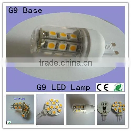 Super bright 5050 SMD G9 LED Car Light 5W 360degree