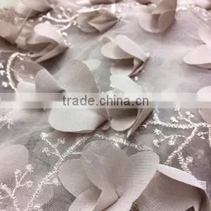 Hot sale flower sequin embroidery fabric for dress