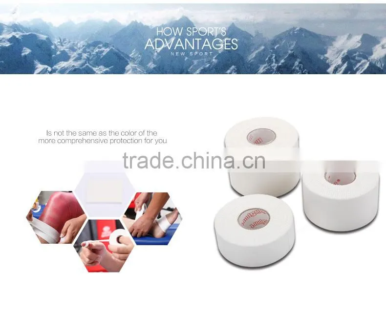 3.8cm*13.7m Cotton Adhesive Skin Strong Rigid Strapping Zinc Oxide Sports Tape