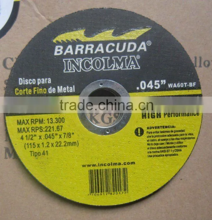 Cutting and grinding wheel/ disc for metal/stone/stainless steel