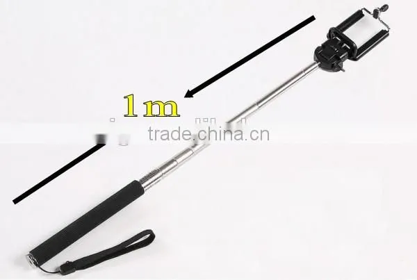 Hot extendable monopod selfie stick, handheld camera photo monopod with adjustable phone holder 3 colors