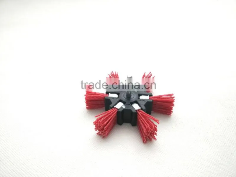 nylon wire flapper brushes with 6 rows, diameter 100mm or 4"