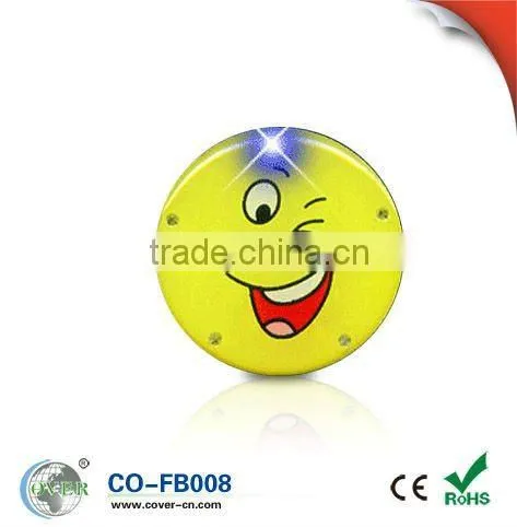 Star shaped LED flashing Badge with Pin&Magnet back