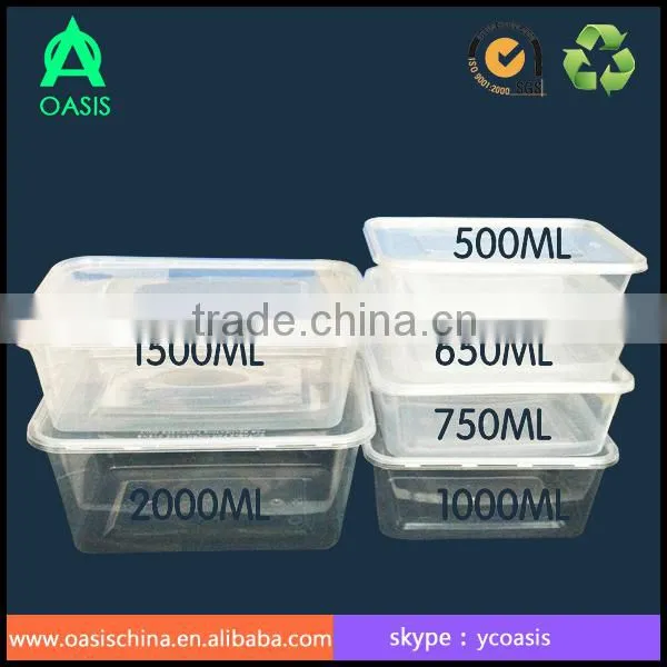 Microwave round food container 1500ml/Low price high quality PP microwave containers