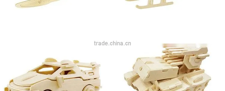 Assemble and Paint Wooden 3d puzzle car