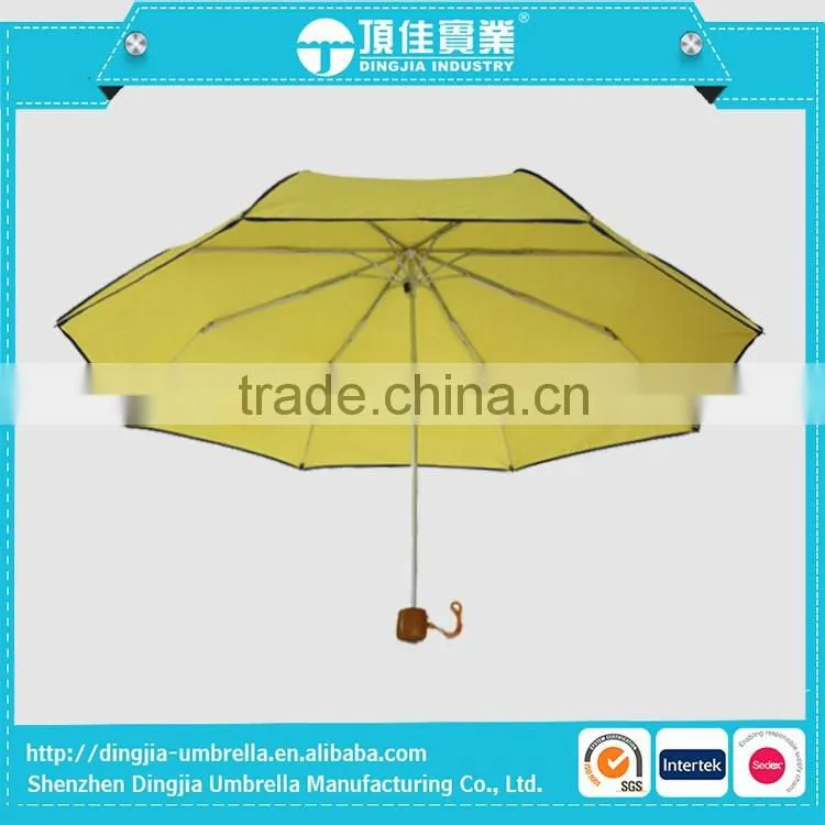 super light 3 folded box portable aluminum rain umbrella