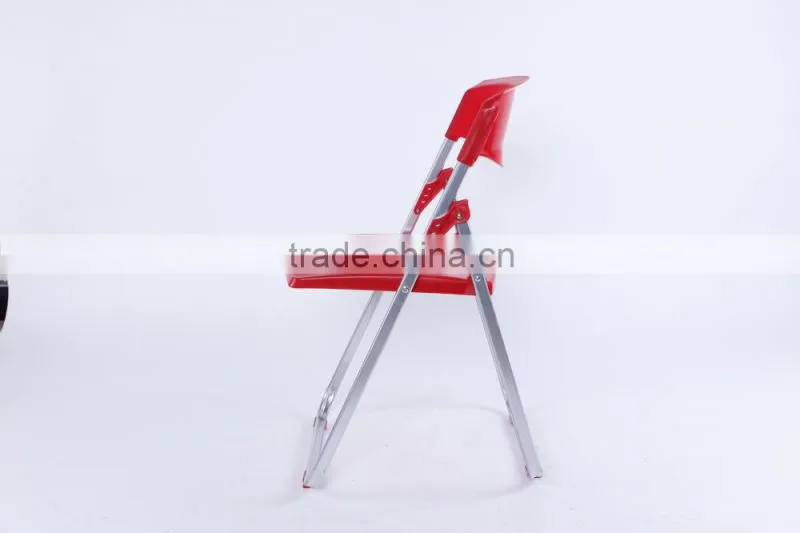 plastic seat foldable chair with Iron frame office chair and folding chairs furniture1074B
