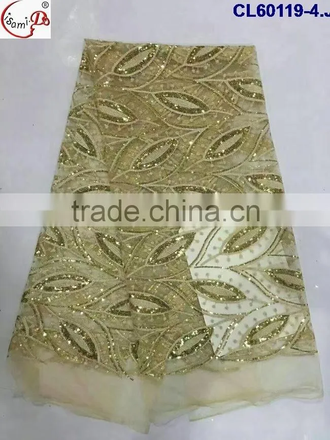 sequanse french lace cl60119with ployeaster material fashionable design for African ladies