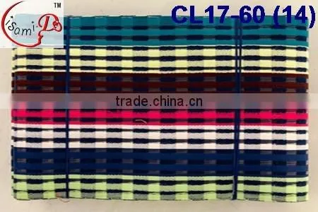 CL17-60 2016 latest best quailty colorful rainbow nice pattern popular design aso oke on factory price