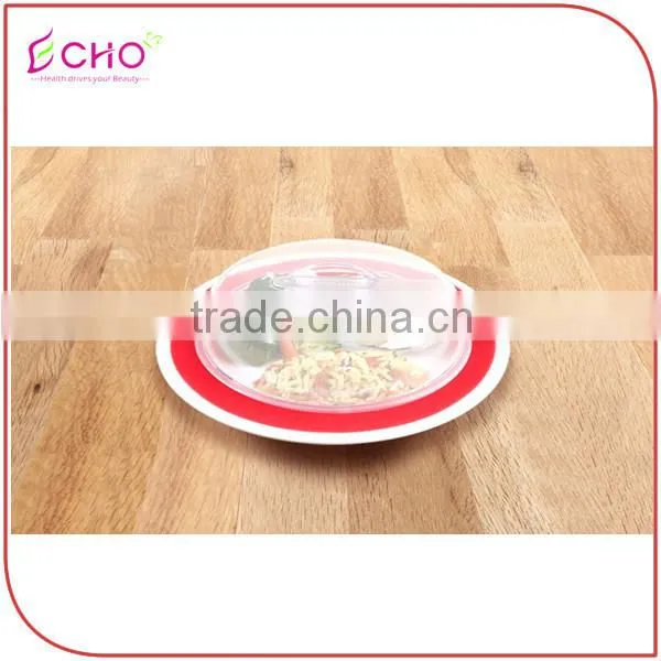 Universal Foldable Plate Topper Lid/Silicone Fresh Keep Lid with Airtight Suction