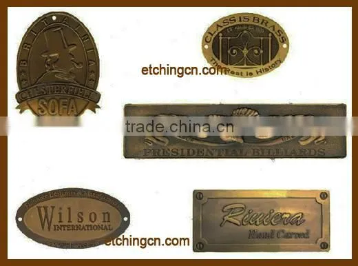 Metal nameplate 3d nameplate hanging nameplate self adhesive metal nameplates