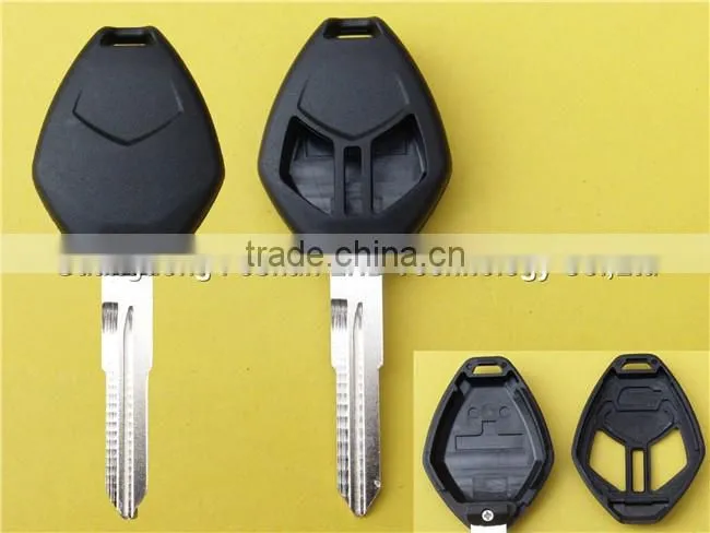Blank Replacement 2 Buttons Uncut Right Groove Blade Remote Key Blank Mistubishi Car Key