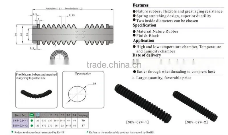 SK5-024 nice price hose pipe/ flexible tube pipe/electric hose