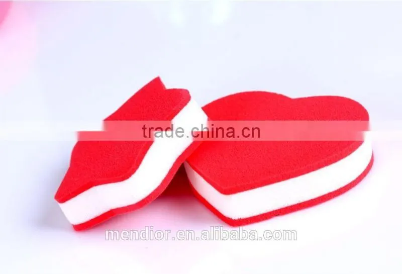 Mendior Big mouth Red lip Cosmetic Sponge Powder Puff For Both Wet And Dry Dual-Use 2pcs wholesale/OEM/ODM