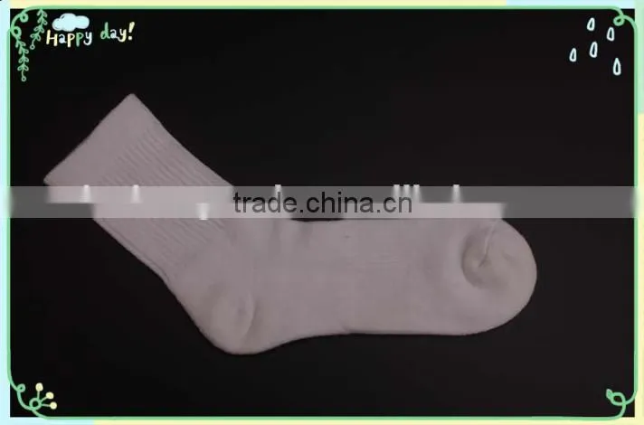 china socks factory custom white tube socks unisex cheap white socks