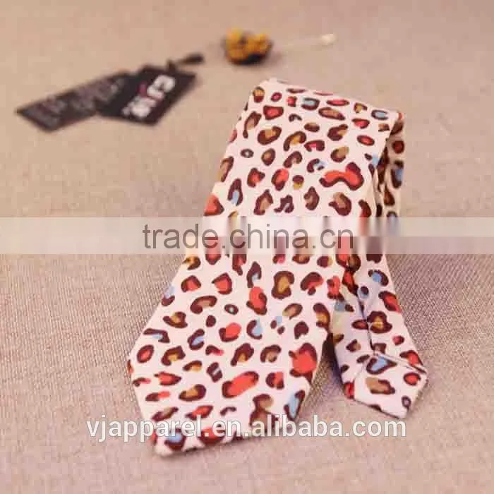 New Fashion High Quality Custom Print Cotton Skinny Neck Tie 2015
