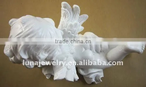Sleeping baby angel, resin angel statue,white resin angel