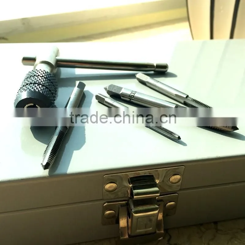 5PCS Mini Tool Set Small Tap Set with T Type Tap Wrench M3 M4 M5 M6
