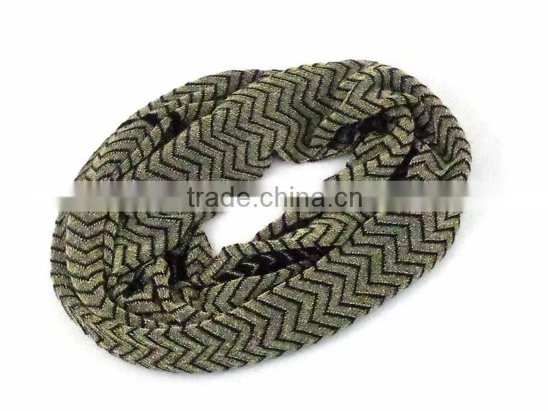 WL-8 2015 Elegant glitter chevron infinity scarf for lady