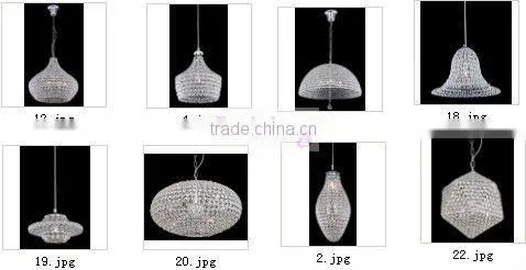 Clear crystal ball pendant lamp