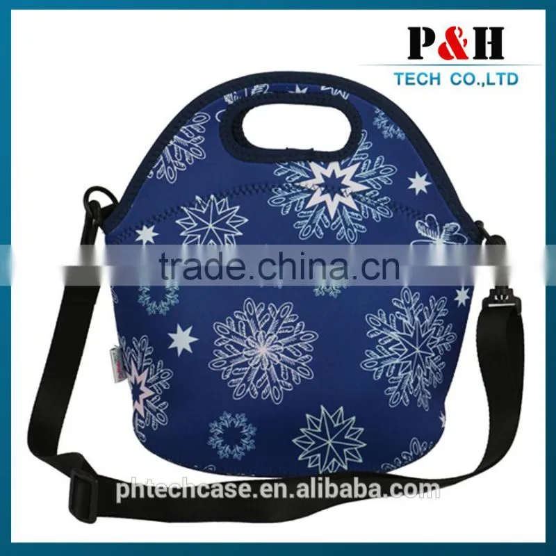 Ladies neoprene lunch tote bag,lady insulated neoprene lunch bag,lady neoprene lunch bag