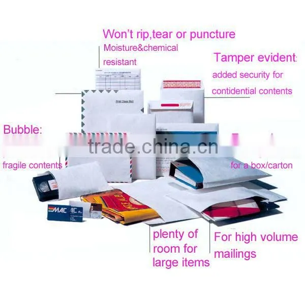 Tear resistant Fashion Tyvek Envelopes custom garment mailers