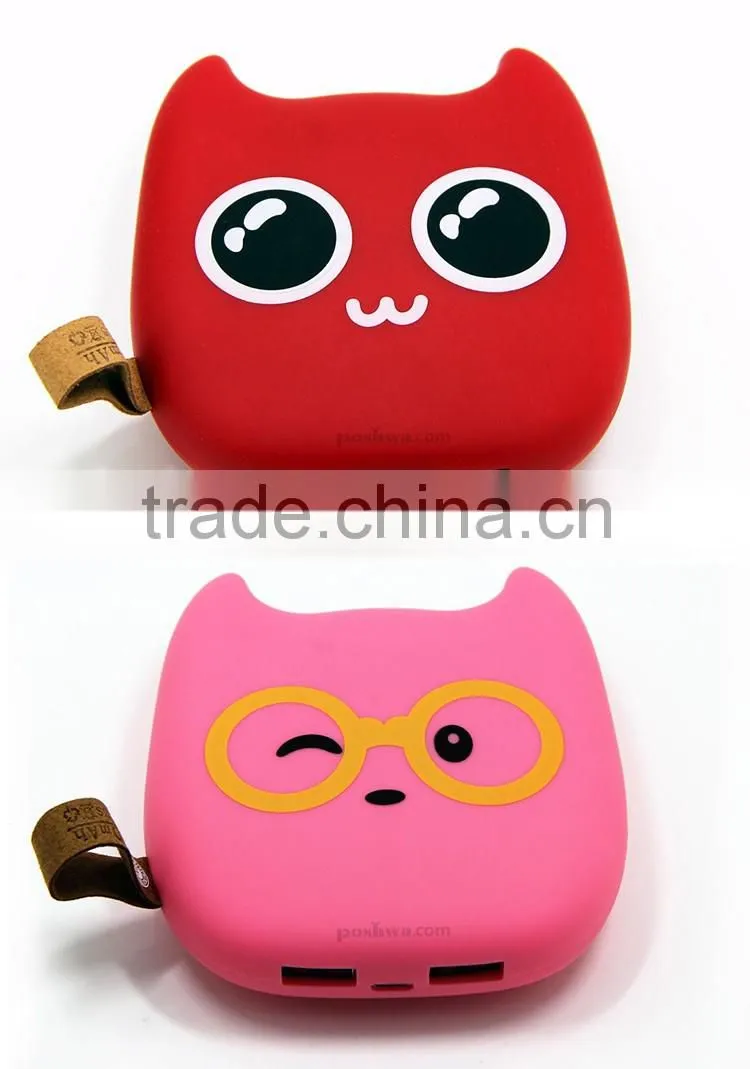 For starbucks power bank charger 7types of cute cartoons power bank smart 2.1-1-0.5 output
