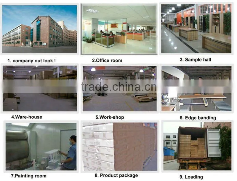 Modern laminated wooden office reception counter table