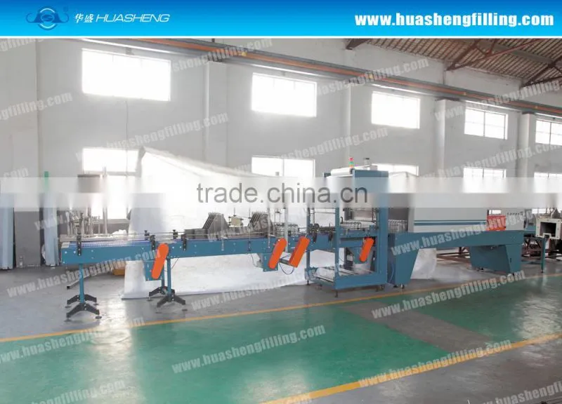 Automatic PP PE POF PVC film Shrink Wrapping machine for Bottles, cans, jars, bricks