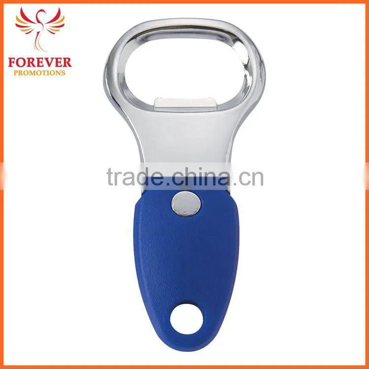 Hot Selling Promotional Metal Custom Logo Bottle Opener With Rubber Grip