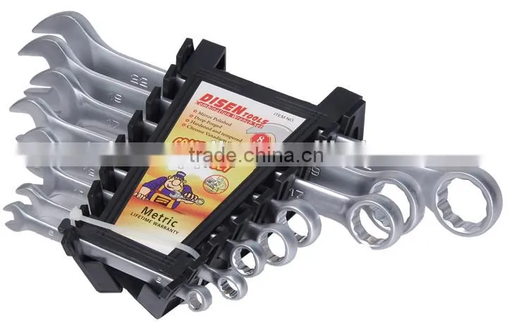 8pcs high quality stainless steel wrench bination wrench set