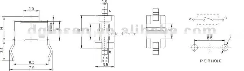3*6 dip tact switch TS-1701