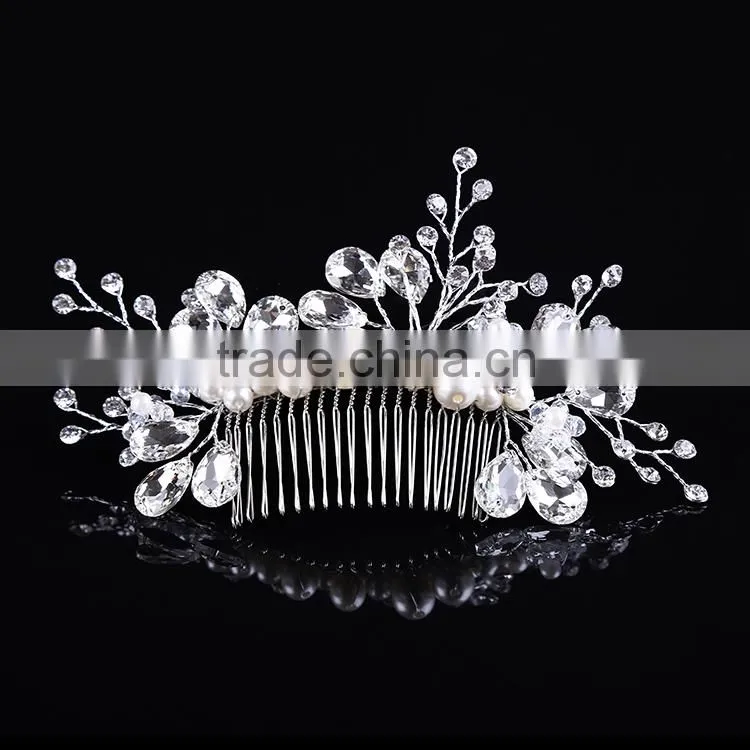 wholesaler crystal rhinestone manufacture of hair comb