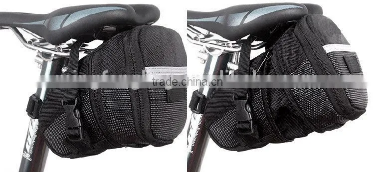 Black Bike Seat Pouch Bicycle Front Tube Bag Back Seat Storage Bag HYW048