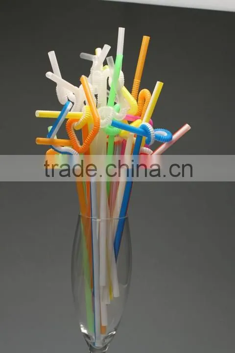 Wholesale Plastic long flexible drinking straws