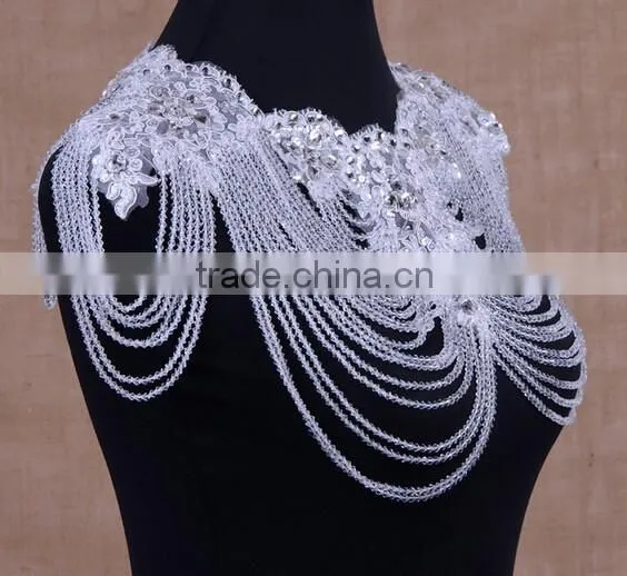 2016 New Crystal Tassels Shoulder Chain Weeding Bridal Elegant Sex Body Chain