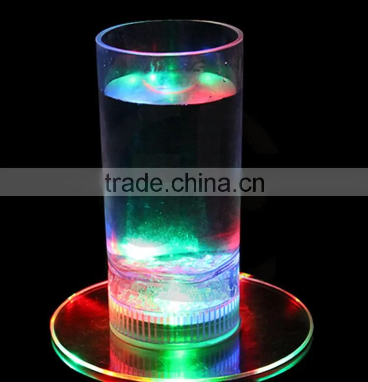 Hot Sale Custom Light up Glowing LED Coasters With Colorful Flashing Lamps