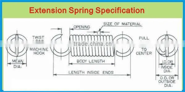 163.5mm(6.5") trampoline springs
