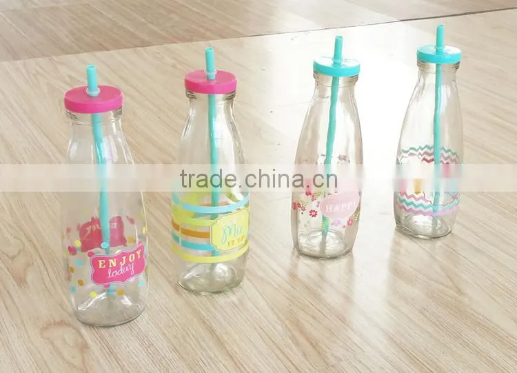 100ml/200ml/250ml/500ml/1000ml bulk glass milk bottles with plastic white lid