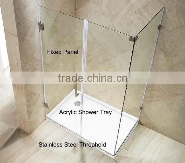 Freestanding Bathroom Frame less Portable Complete Clear 10mm Tempered Glass Corner Shower Enclosure Sex Shower Room Furniture