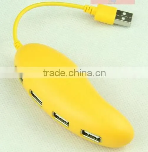 wholesale lovely fruits 4 port usb hub with mango shape